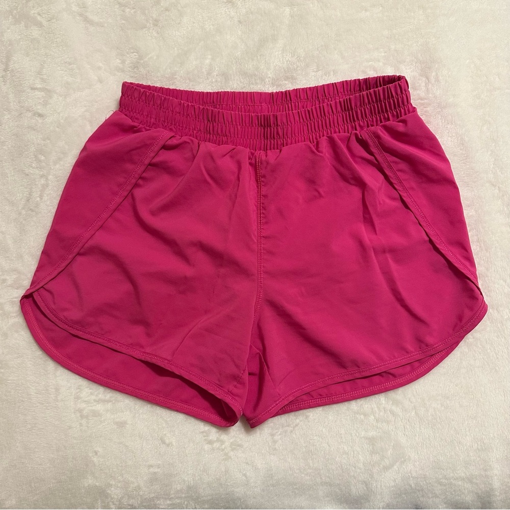 all in motion bright pink girls run short | size XL